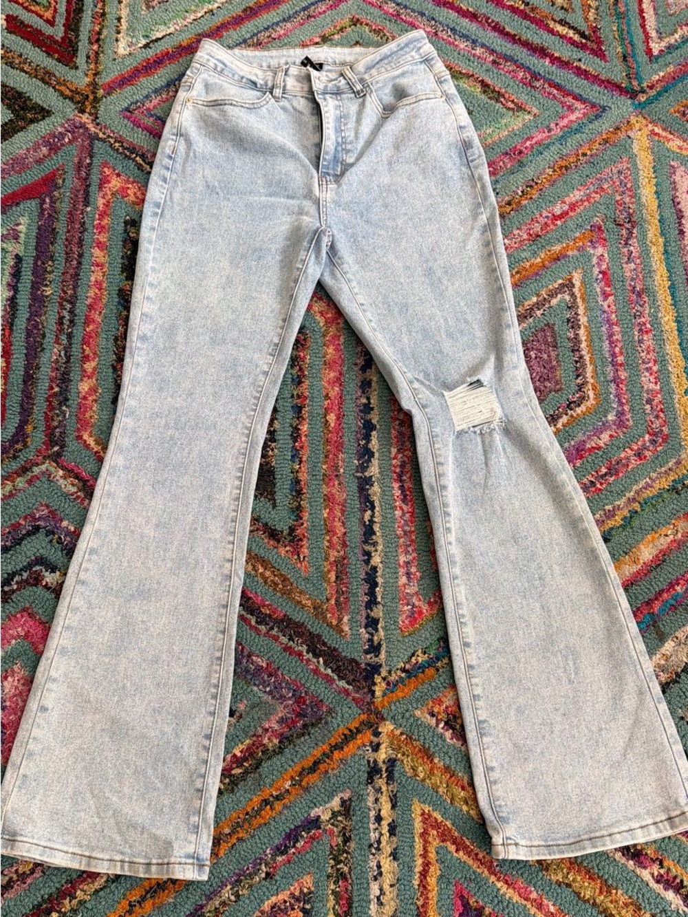 Light Wash Flared Women’s Jeans - Brand Unspecified